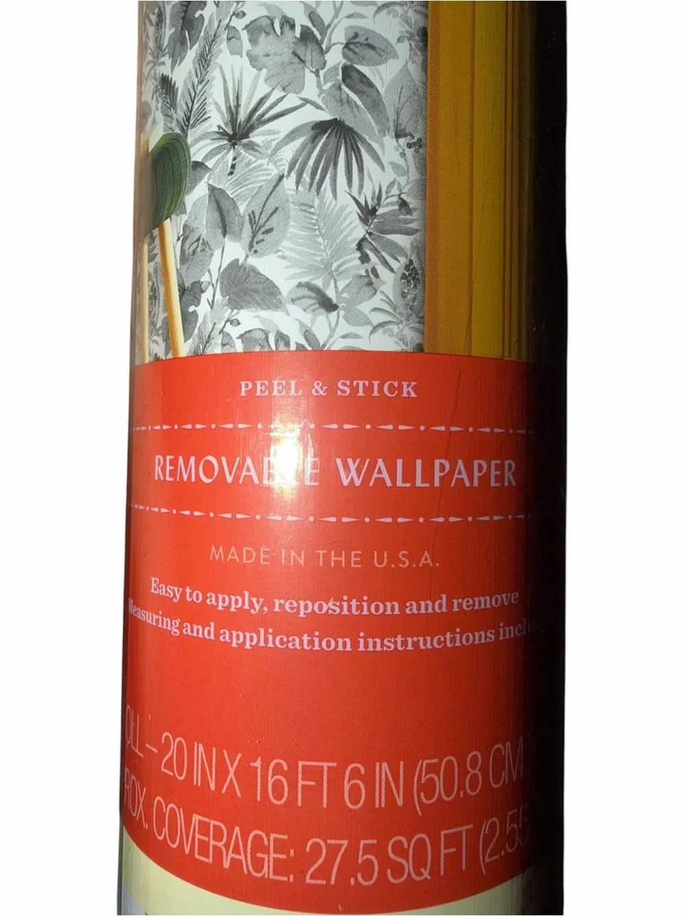 2 new rolls Opalhouse Tropical Leaves Peel & Stick Wallpaper Black/White